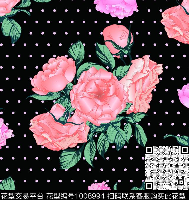 数码华亿平台小碎花月季花数码印花华亿平台下载（图片编号: 1008994） - 瓦栏（Walan）