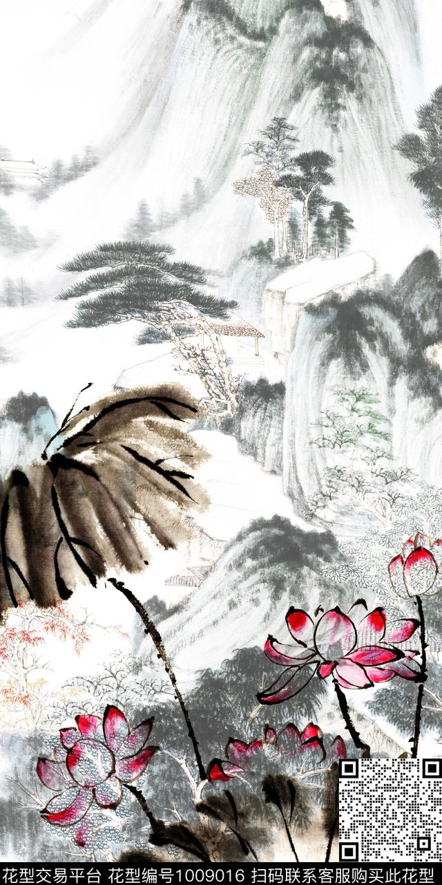 民族风花卉复古数码印花华亿平台下载（图片编号: 1009016） - 瓦栏（Walan）