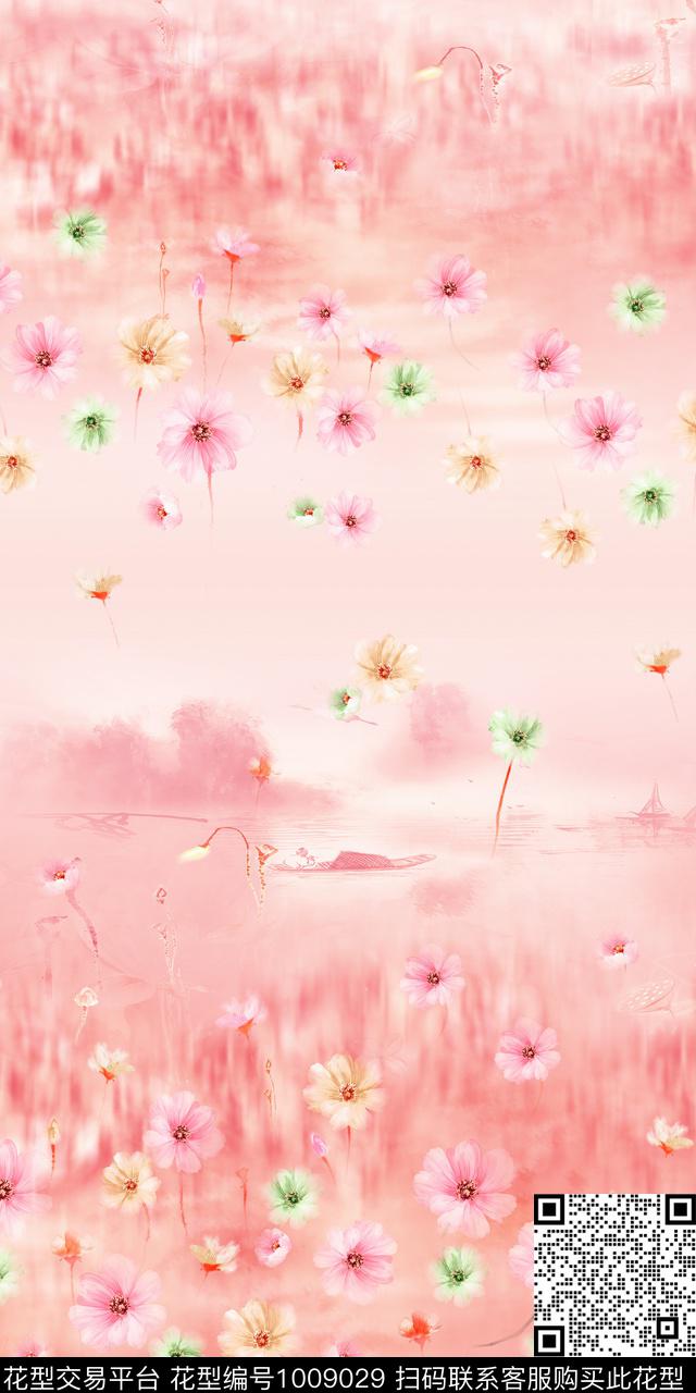 民族风花卉复古数码印花华亿平台下载（图片编号: 1009029） - 瓦栏（Walan）