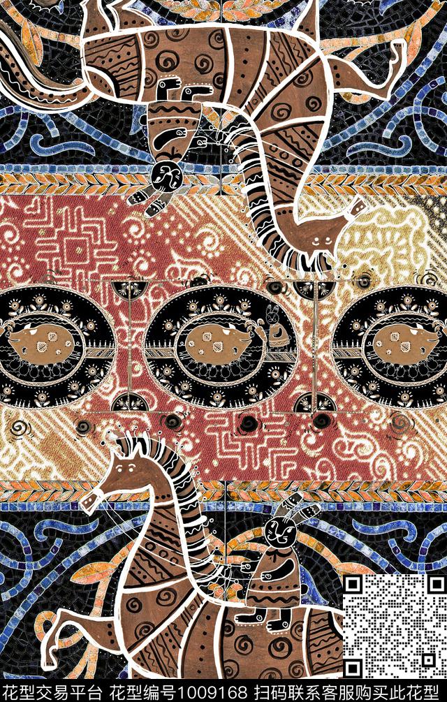 深圳民族风几何数码印花华亿平台下载（图片编号: 1009168） - 瓦栏（Walan）