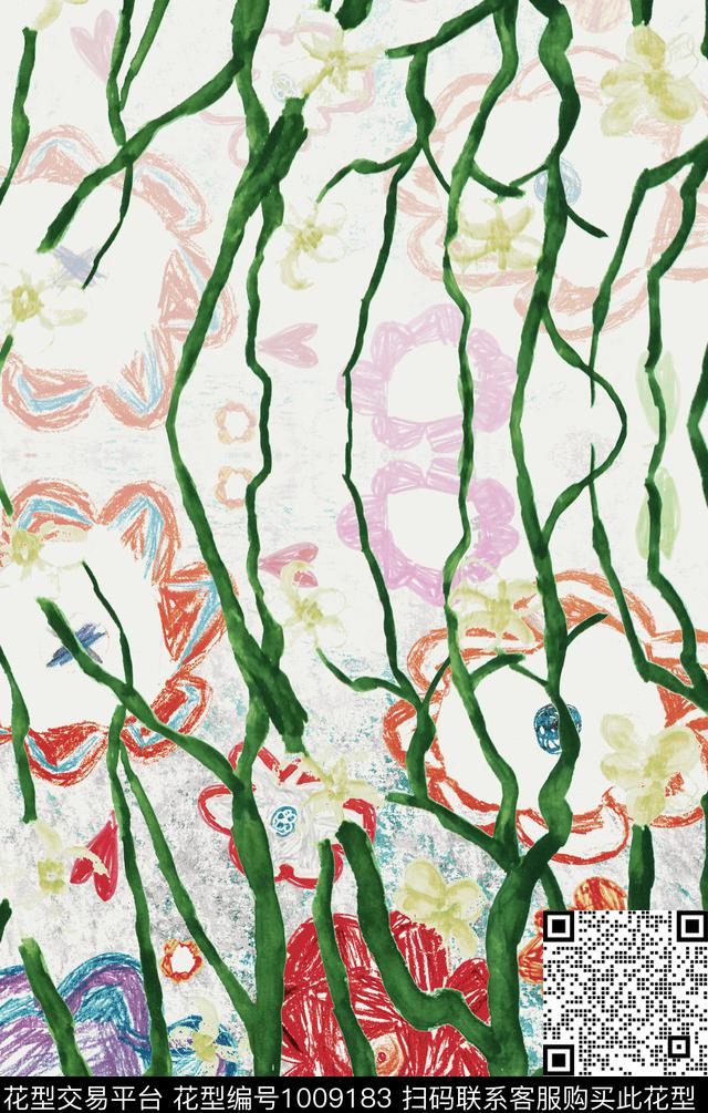 波西米亚复古花纹数码印花华亿平台下载（图片编号: 1009183） - 瓦栏（Walan）