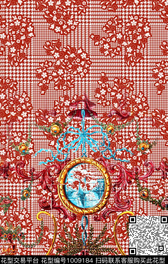 波西米亚复古花纹数码印花华亿平台下载（图片编号: 1009184） - 瓦栏（Walan）