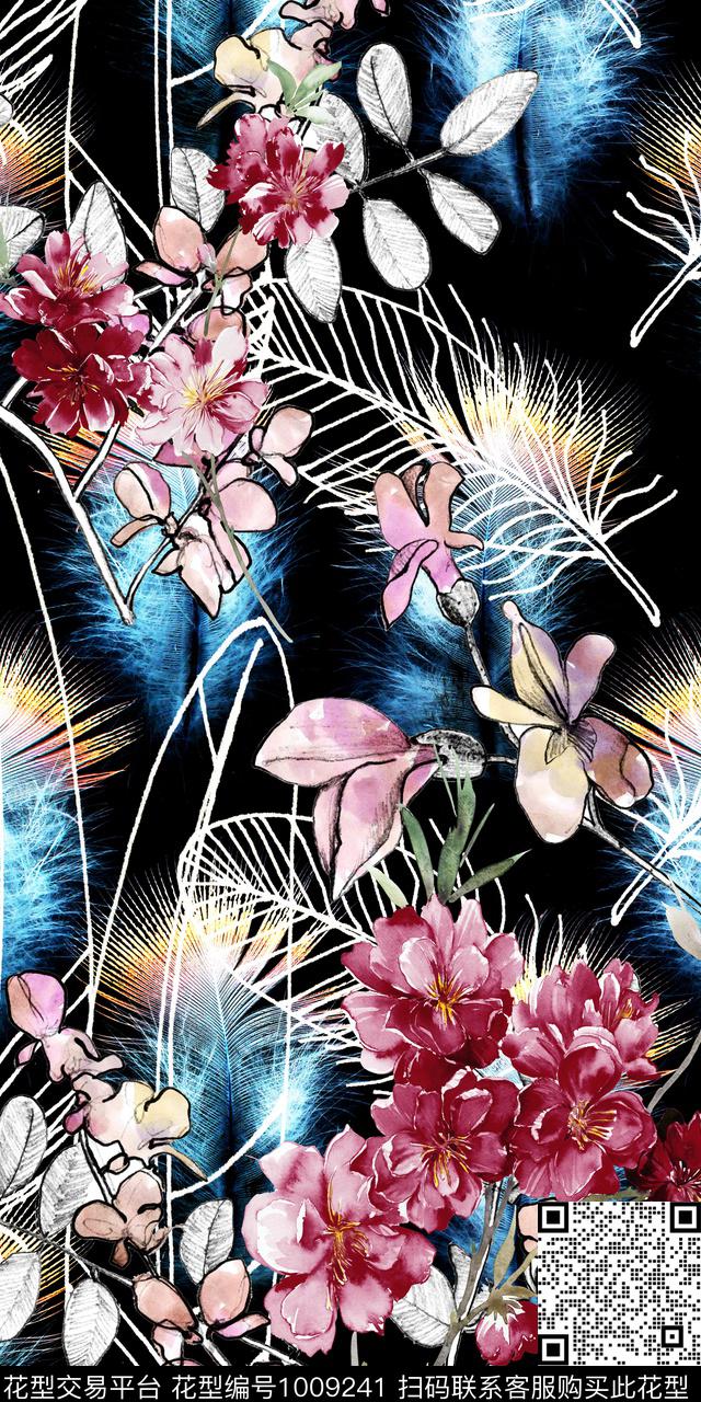 民族风花卉几何数码印花华亿平台下载（图片编号: 1009241） - 瓦栏（Walan）