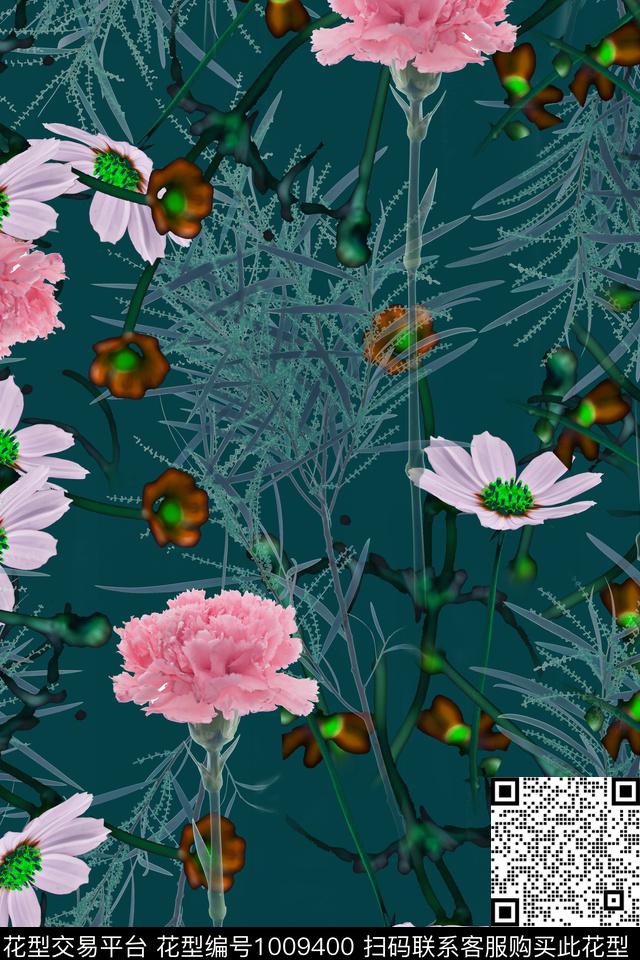 数码华亿平台女装红花数码印花华亿平台下载（图片编号: 1009400） - 瓦栏（Walan）