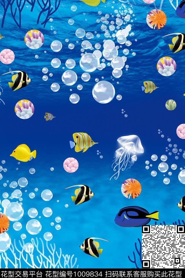 数码华亿平台植物海洋数码印花华亿平台下载（图片编号: 1009834） - 瓦栏（Walan）