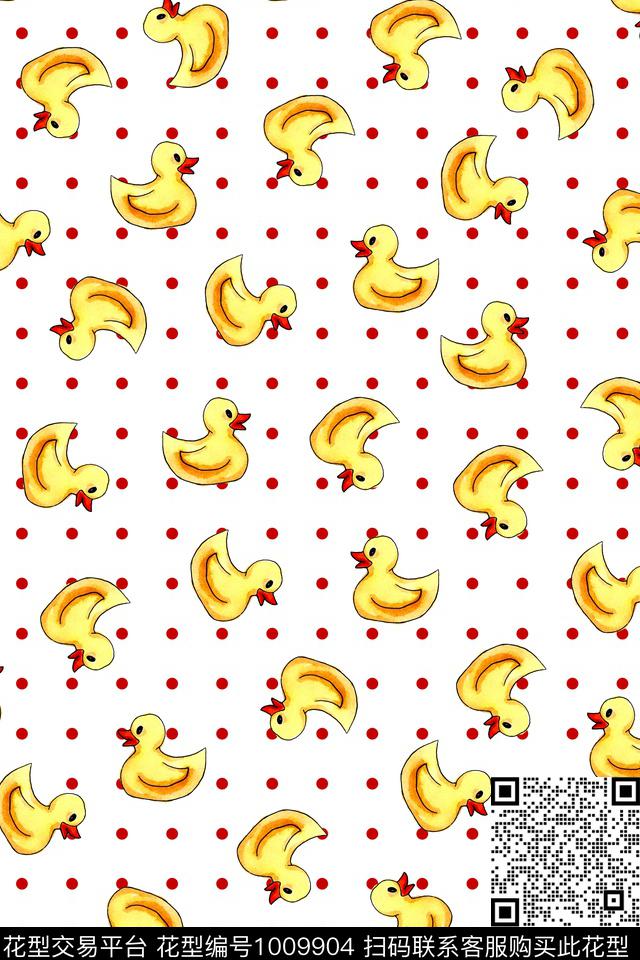 可爱卡通动物手绘花卉传统印花华亿平台下载（图片编号: 1009904） - 瓦栏（Walan）