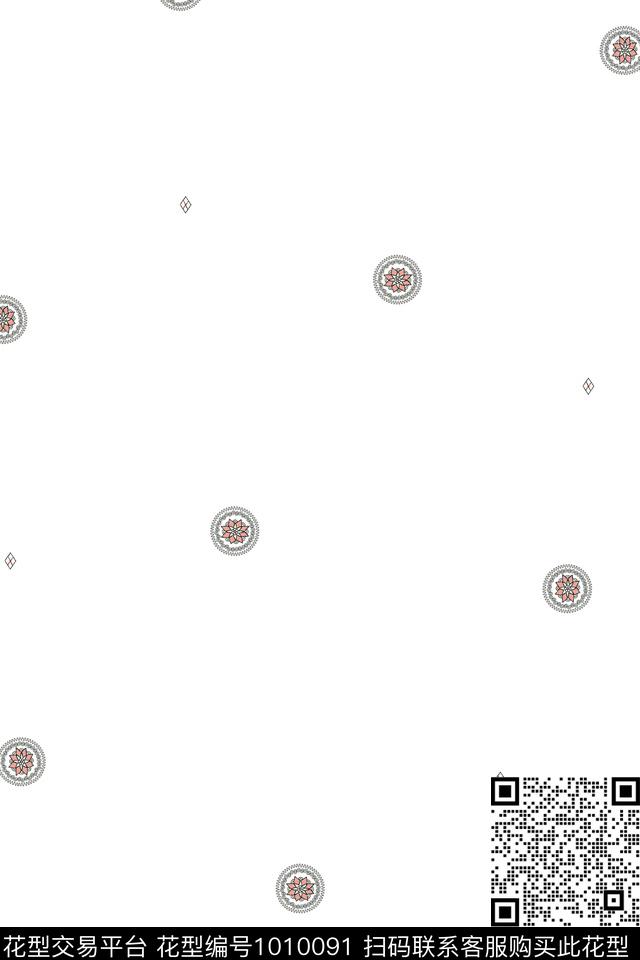 民族风几何潮牌传统印花华亿平台下载（图片编号: 1010091） - 瓦栏（Walan）