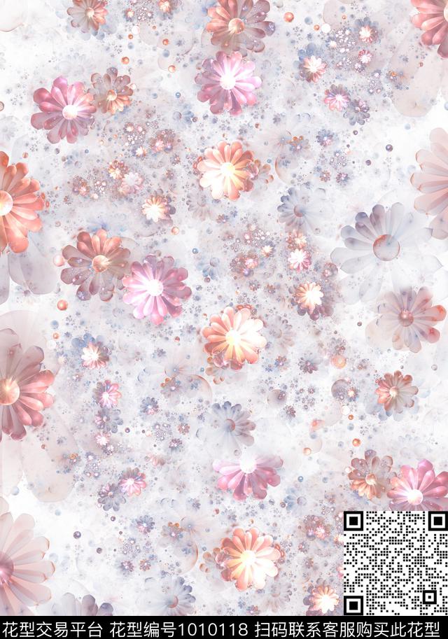 民族风花卉复古数码印花华亿平台下载（图片编号: 1010118） - 瓦栏（Walan）