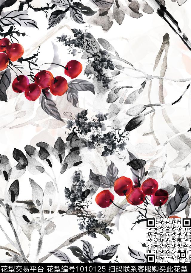 民族风花卉复古数码印花华亿平台下载（图片编号: 1010125） - 瓦栏（Walan）