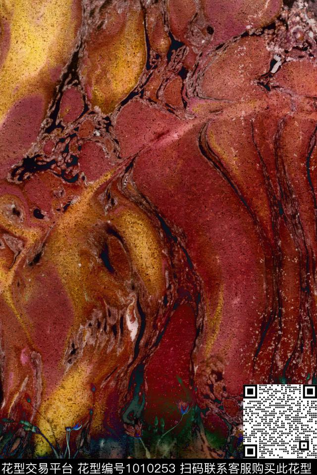 数码华亿平台花卉几何数码印花华亿平台下载（图片编号: 1010253） - 瓦栏（Walan）