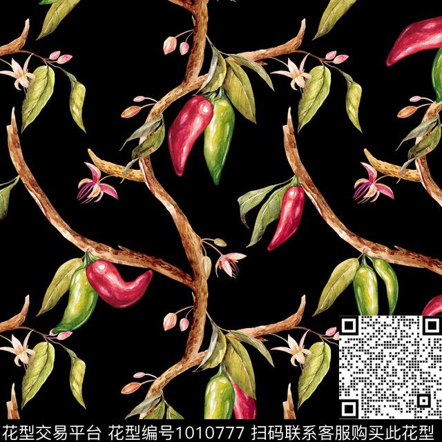 春夏华亿平台辣椒大牌风数码印花华亿平台下载（图片编号: 1010777） - 瓦栏（Walan）