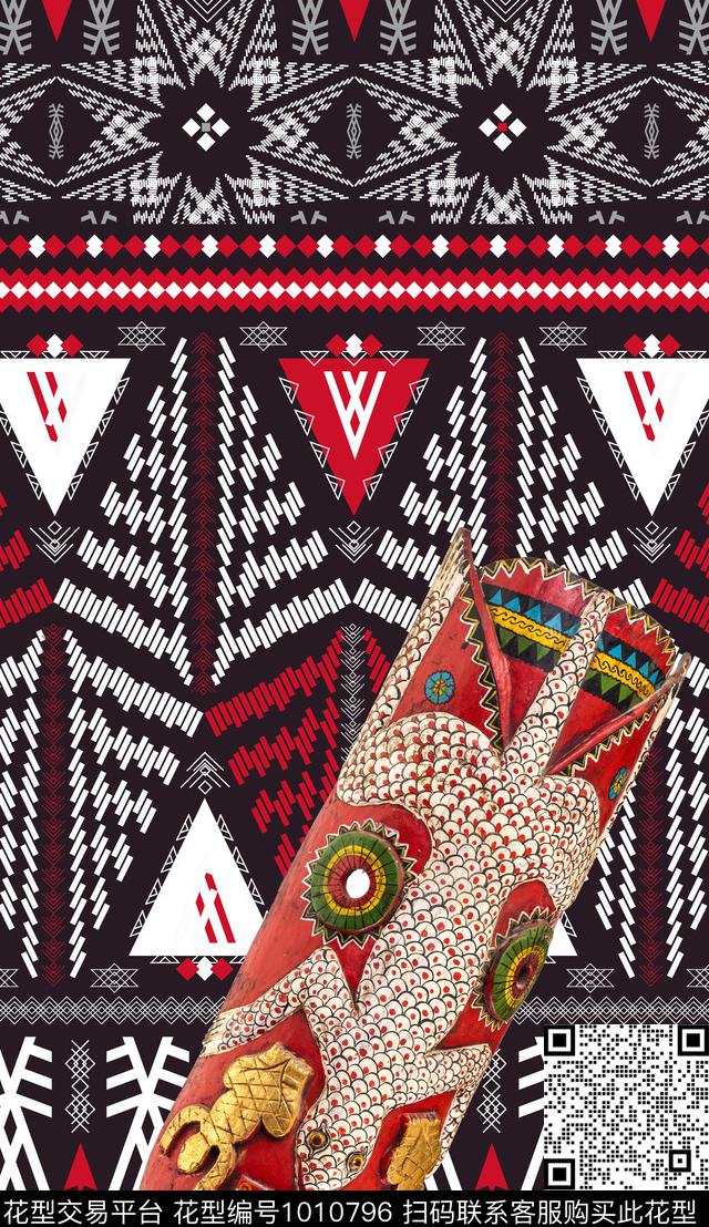 波西米亚复古花纹数码印花华亿平台下载（图片编号: 1010796） - 瓦栏（Walan）