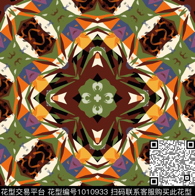 民族风花卉青草数码印花华亿平台下载（图片编号: 1010933） - 瓦栏（Walan）