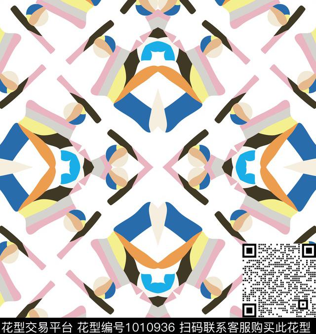 几何潮牌中性数码印花华亿平台下载（图片编号: 1010936） - 瓦栏（Walan）