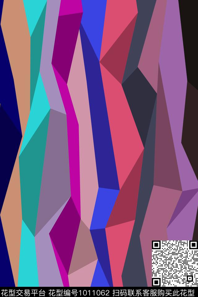 数码华亿平台几何大牌风数码印花华亿平台下载（图片编号: 1011062） - 瓦栏（Walan）