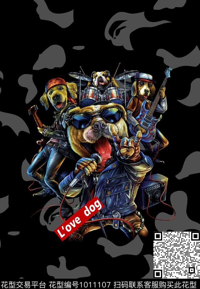 动物花卉男装大牌风数码印花华亿平台下载（图片编号: 1011107） - 瓦栏（Walan）