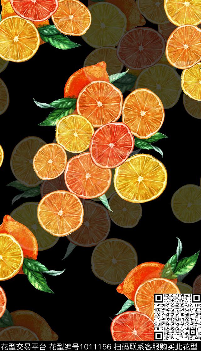 卡通动物柠檬水果数码印花华亿平台下载（图片编号: 1011156） - 瓦栏（Walan）