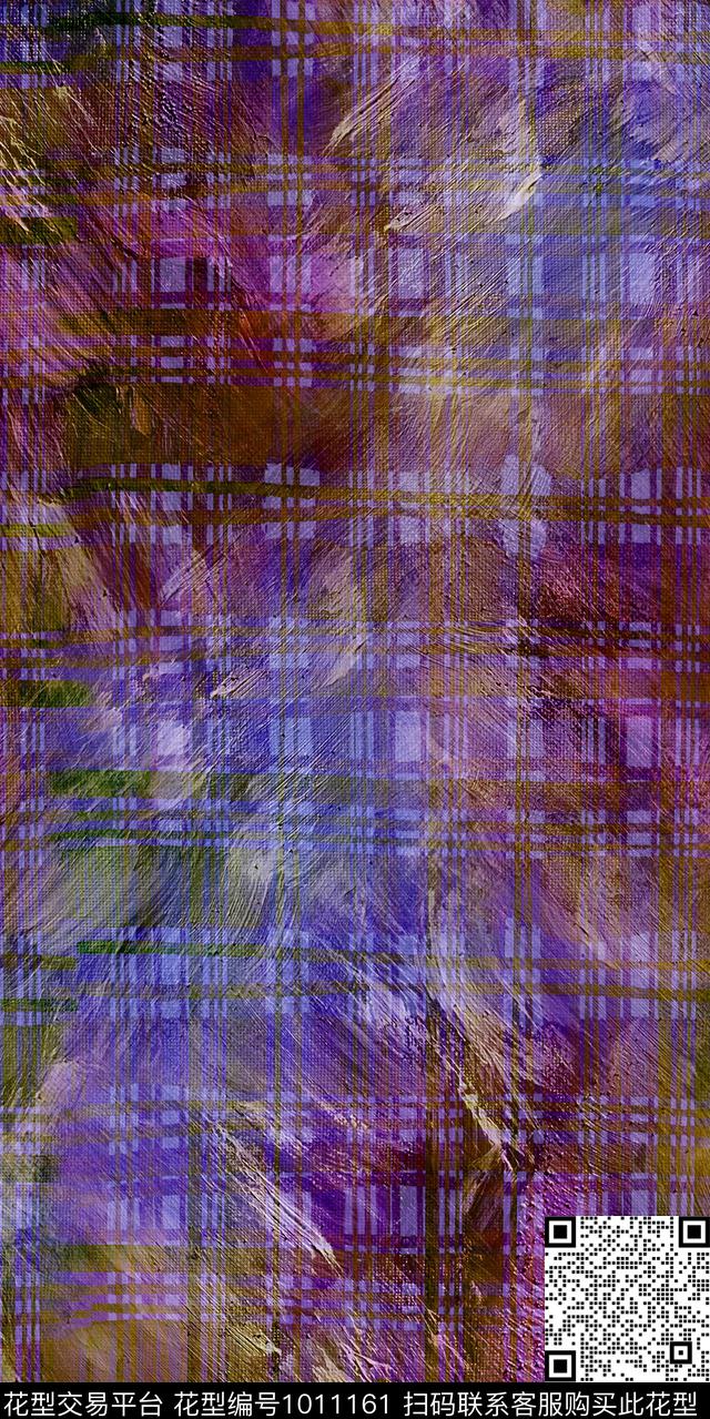 格子抽象几何数码印花华亿平台下载（图片编号: 1011161） - 瓦栏（Walan）
