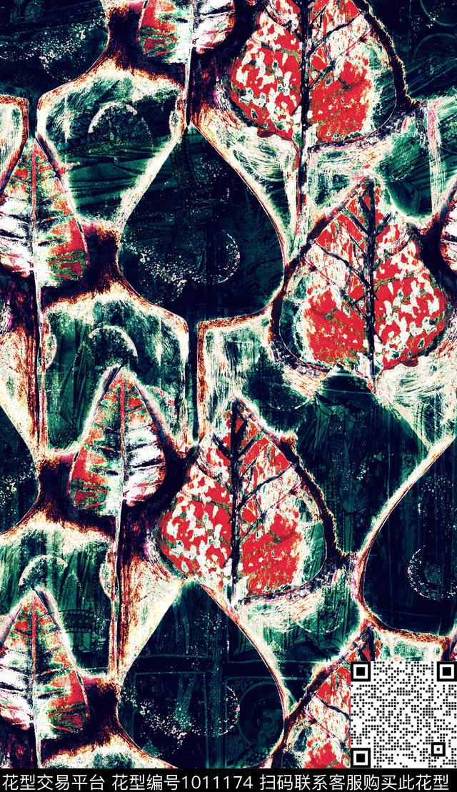 数码华亿平台波西米亚定位花数码印花华亿平台下载（图片编号: 1011174） - 瓦栏（Walan）