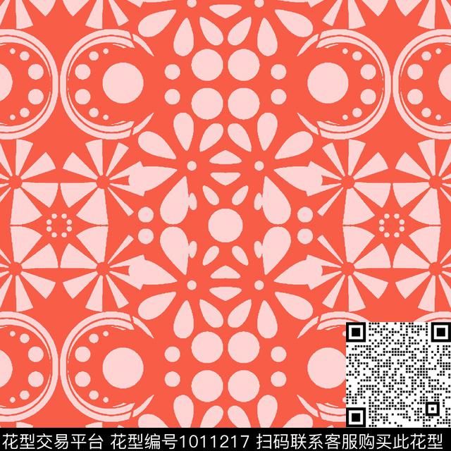 女装几何潮牌传统印花华亿平台下载（图片编号: 1011217） - 瓦栏（Walan）