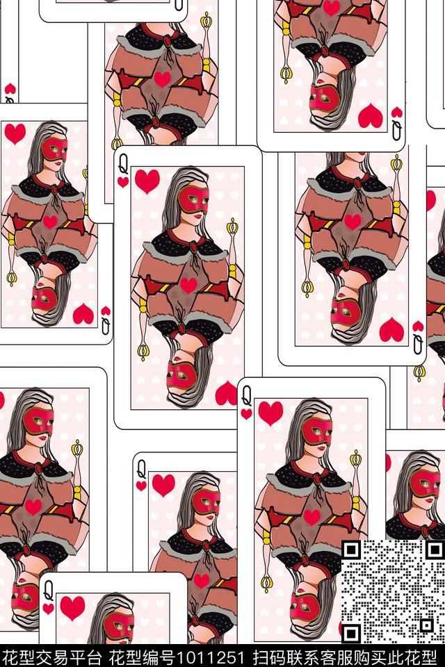 爱心卡通人物大牌风数码印花华亿平台下载（图片编号: 1011251） - 瓦栏（Walan）