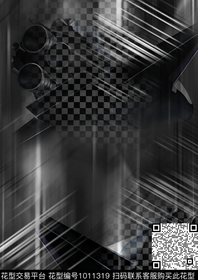 男装几何潮牌数码印花华亿平台下载（图片编号: 1011319） - 瓦栏（Walan）