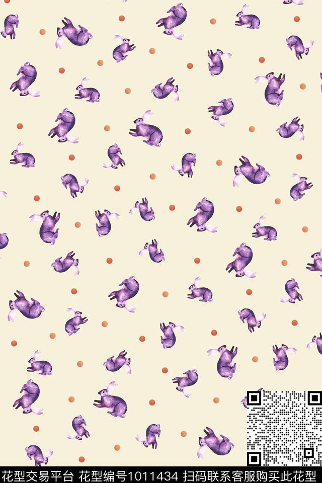 几何动物童装数码印花华亿平台下载（图片编号: 1011434） - 瓦栏（Walan）