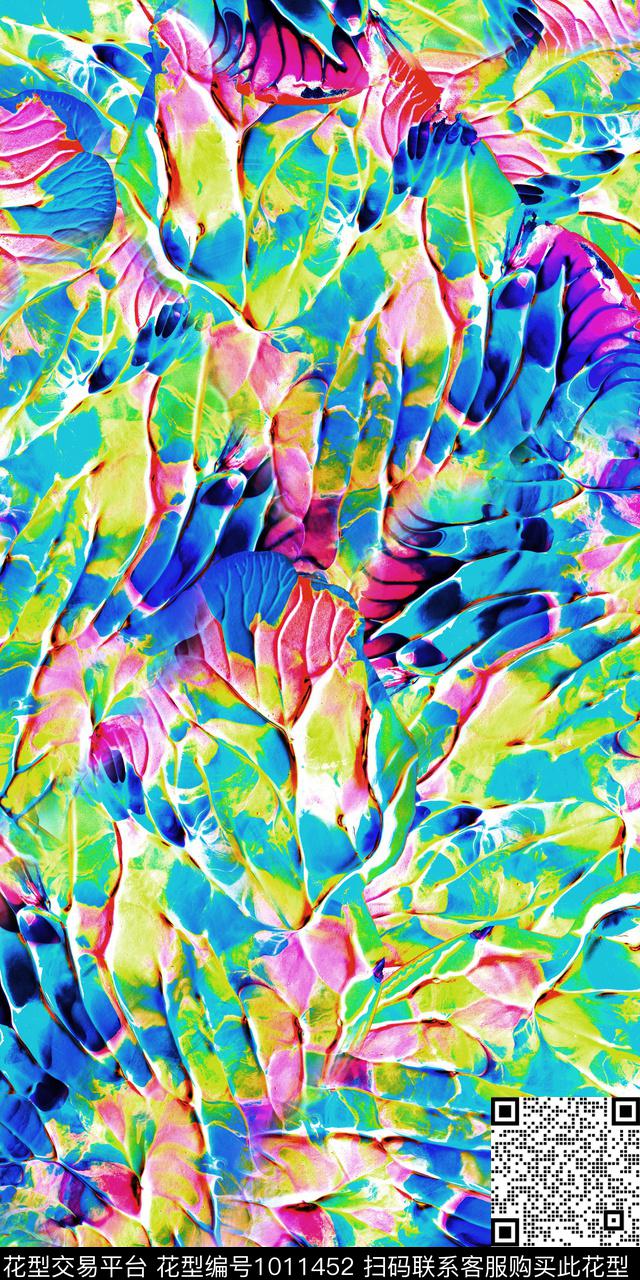 数码华亿平台抽象女装数码印花华亿平台下载（图片编号: 1011452） - 瓦栏（Walan）