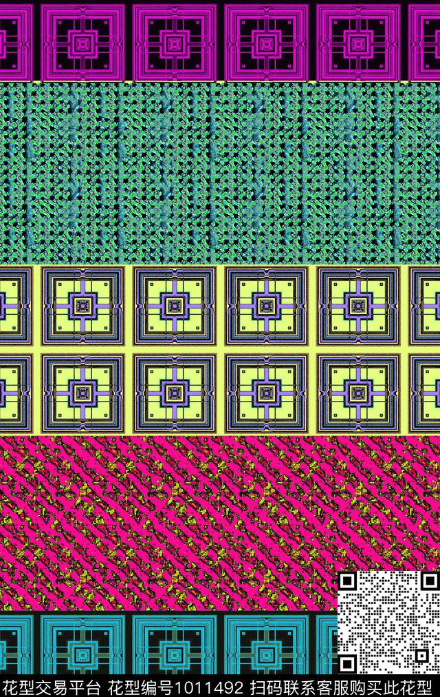 数码华亿平台创意条纹数码印花华亿平台下载（图片编号: 1011492） - 瓦栏（Walan）