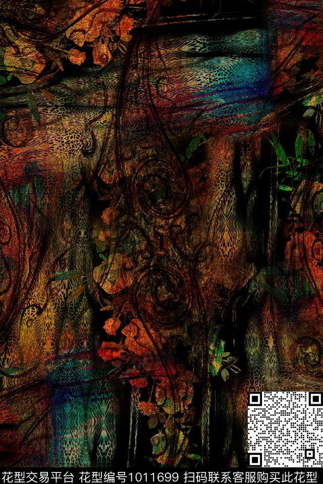 数码华亿平台肌理复古数码印花华亿平台下载（图片编号: 1011699） - 瓦栏（Walan）