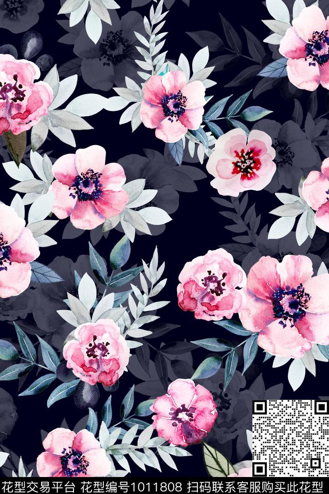 数码华亿平台花卉1/2接数码印花华亿平台下载（图片编号: 1011808） - 瓦栏（Walan）