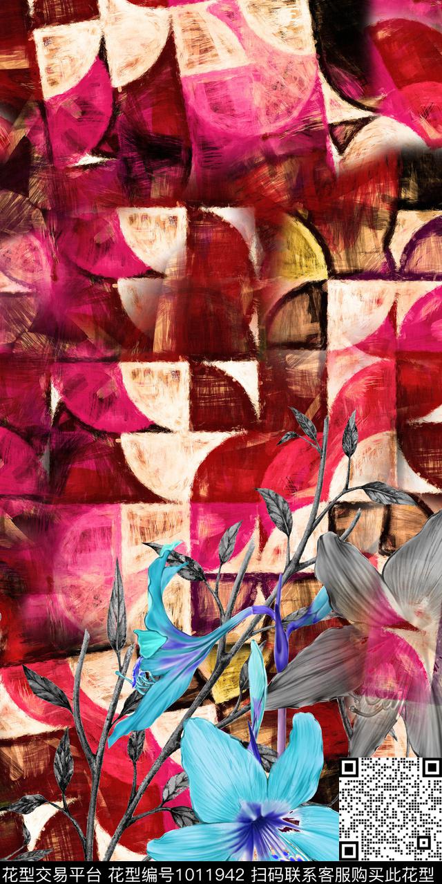 民族风复古花纹数码印花华亿平台下载（图片编号: 1011942） - 瓦栏（Walan）