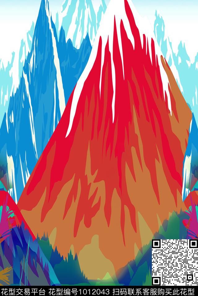 数码华亿平台女装几何数码印花华亿平台下载（图片编号: 1012043） - 瓦栏（Walan）