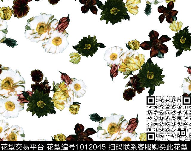 淑女鲜花数码华亿平台数码印花华亿平台下载（图片编号: 1012045） - 瓦栏（Walan）