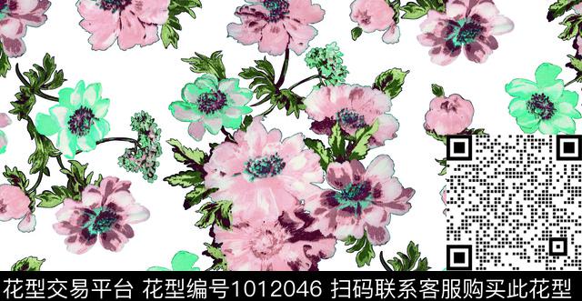 淑女鲜花数码华亿平台数码印花华亿平台下载（图片编号: 1012046） - 瓦栏（Walan）