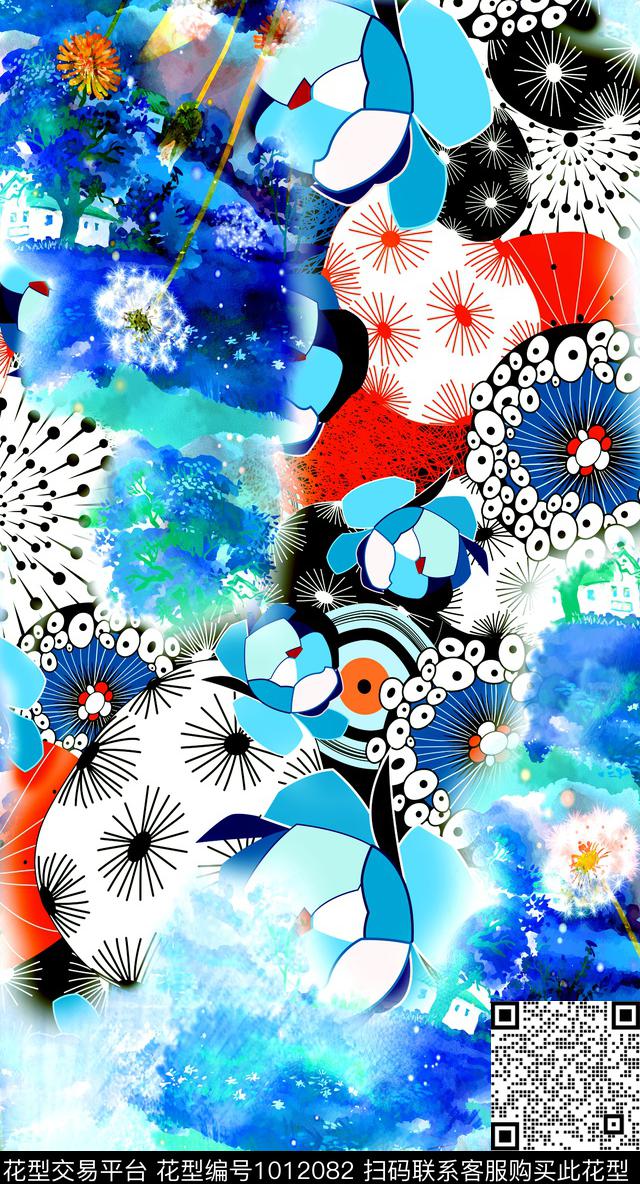 数码华亿平台女装风景景观数码印花华亿平台下载（图片编号: 1012082） - 瓦栏（Walan）