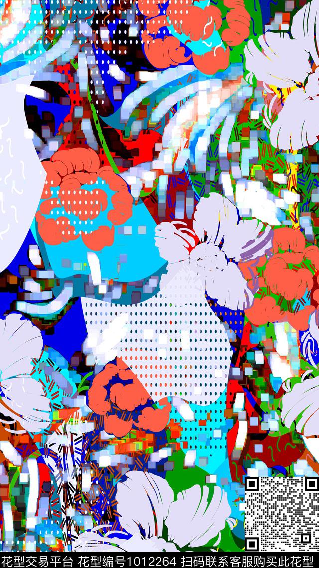 数码华亿平台彩底花卉女装数码印花华亿平台下载（图片编号: 1012264） - 瓦栏（Walan）