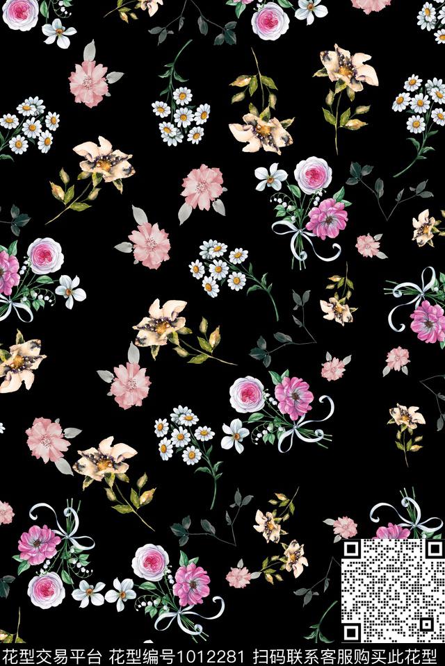 小碎花花卉数码印花华亿平台下载（图片编号: 1012281） - 瓦栏（Walan）