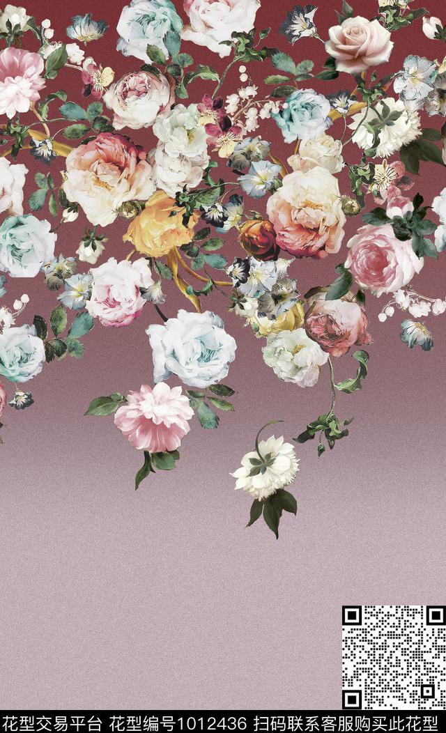 大花数码华亿平台花卉数码印花华亿平台下载（图片编号: 1012436） - 瓦栏（Walan）