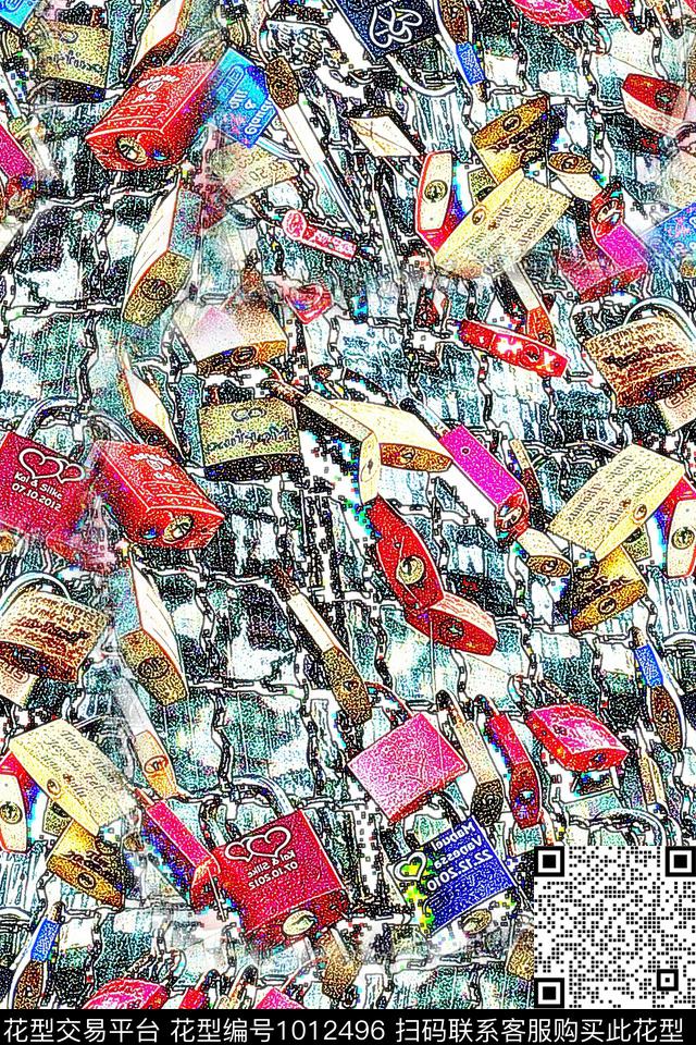 民族风花卉几何数码印花华亿平台下载（图片编号: 1012496） - 瓦栏（Walan）