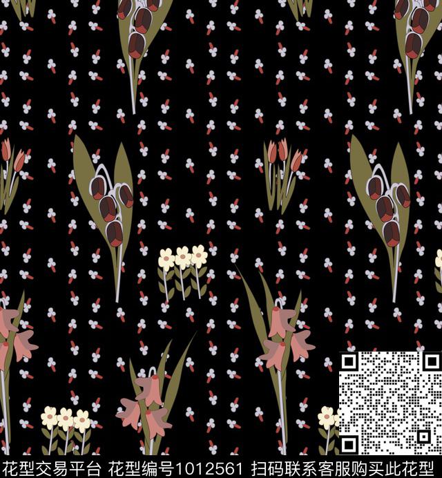 小碎花春夏华亿平台大牌风数码印花华亿平台下载（图片编号: 1012561） - 瓦栏（Walan）
