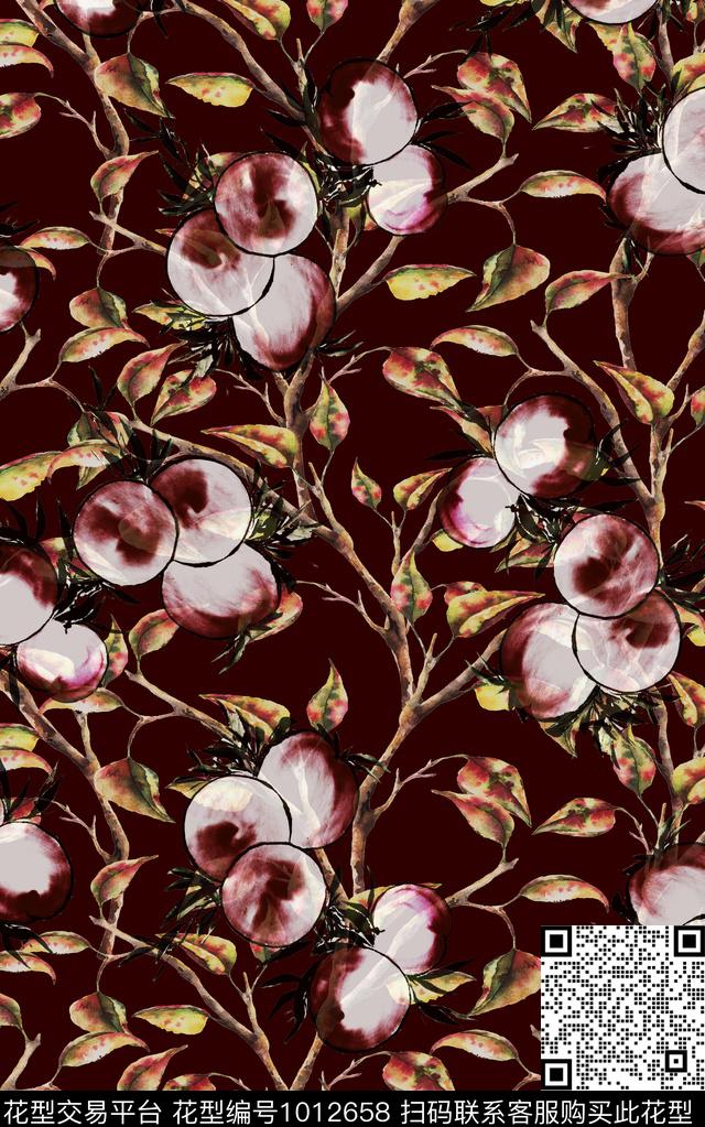 民族风花卉复古数码印花华亿平台下载（图片编号: 1012658） - 瓦栏（Walan）