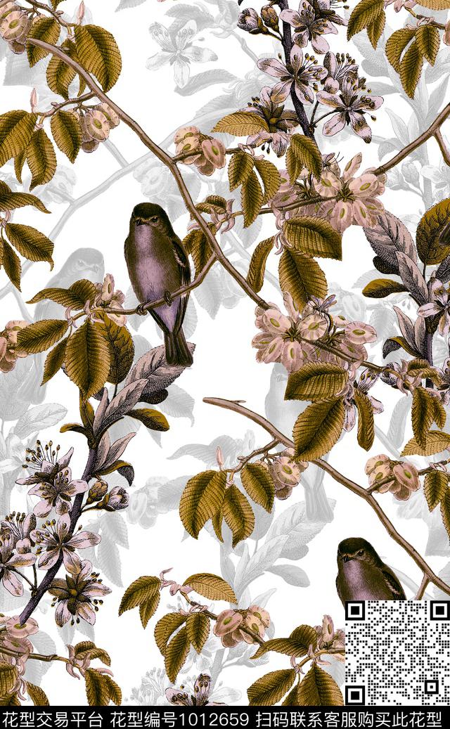 数码华亿平台秋冬华亿平台花卉数码印花华亿平台下载（图片编号: 1012659） - 瓦栏（Walan）