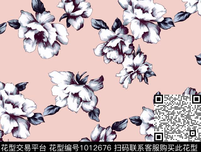 大花数码华亿平台素雅数码印花华亿平台下载（图片编号: 1012676） - 瓦栏（Walan）