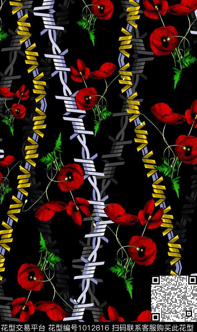 数码华亿平台彩底花卉女装数码印花华亿平台下载（图片编号: 1012816） - 瓦栏（Walan）