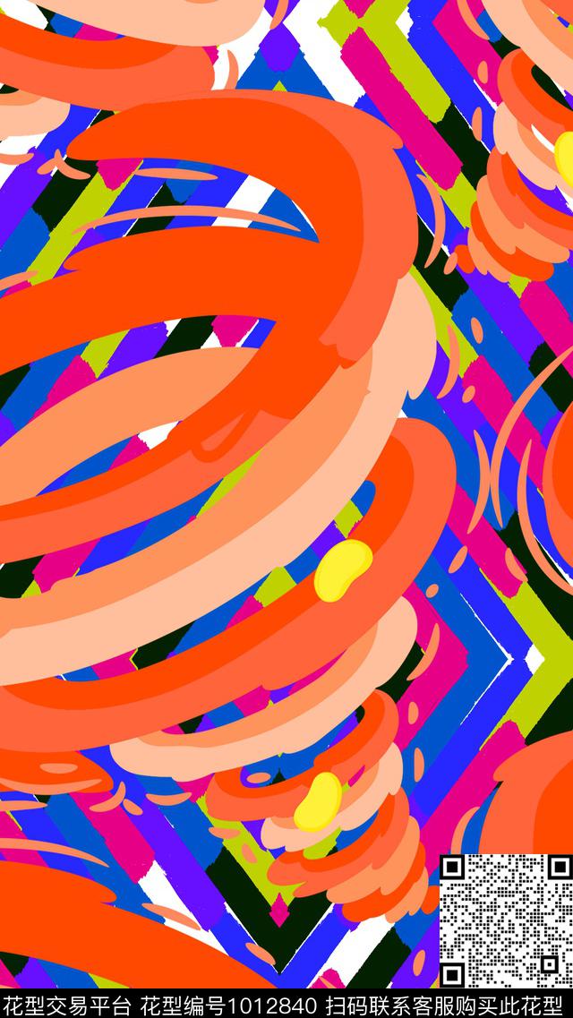 数码华亿平台女装几何数码印花华亿平台下载（图片编号: 1012840） - 瓦栏（Walan）