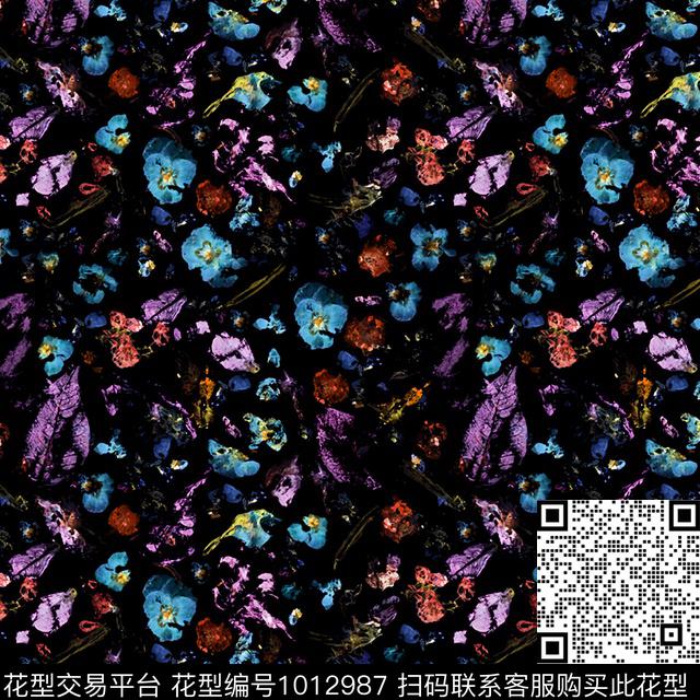 数码华亿平台花卉女装数码印花华亿平台下载（图片编号: 1012987） - 瓦栏（Walan）