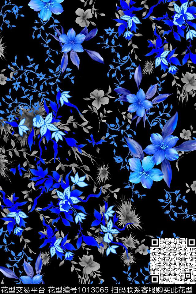 花卉小碎花数码印花华亿平台下载（图片编号: 1013065） - 瓦栏（Walan）