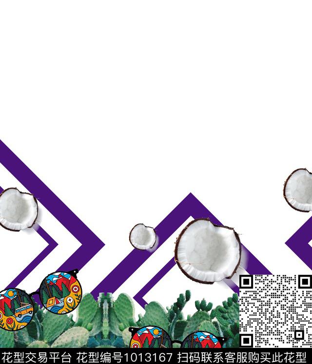 花卉几何欧美传统印花华亿平台下载（图片编号: 1013167） - 瓦栏（Walan）