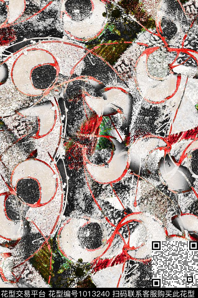 数码华亿平台肌理香云纱数码印花华亿平台下载（图片编号: 1013240） - 瓦栏（Walan）